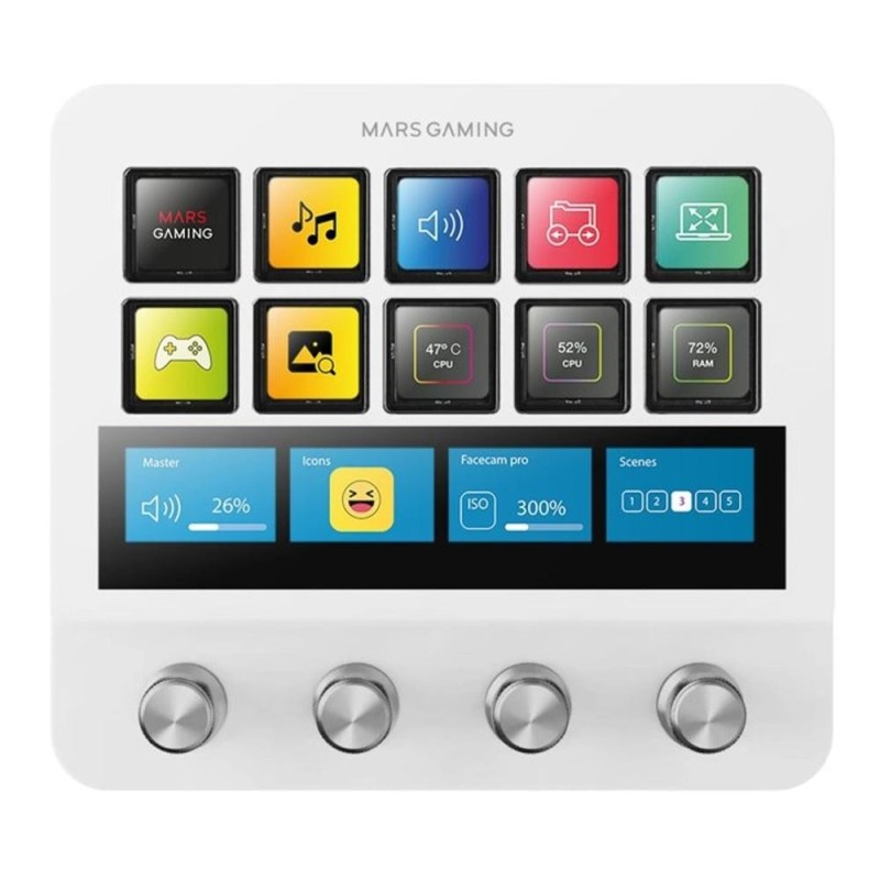 Control deck pro mars gaming msdpro blanco