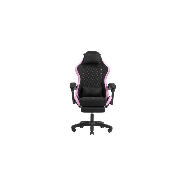 SILLA GAMER MARS GAMING MGCXFGRBL NEGRA Y ROSA RECLINABLE REPOSABRAZOS AJUSTABLE REPOSAPIES COJINES