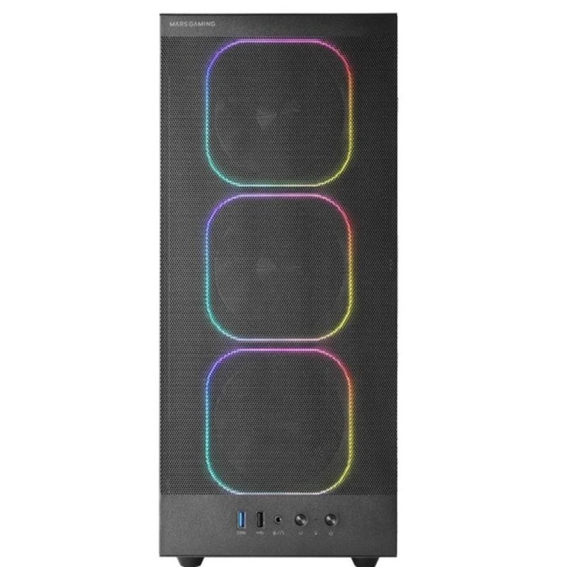 Caja ordenador mars gaming mcnebula atx argb cristal templado negro