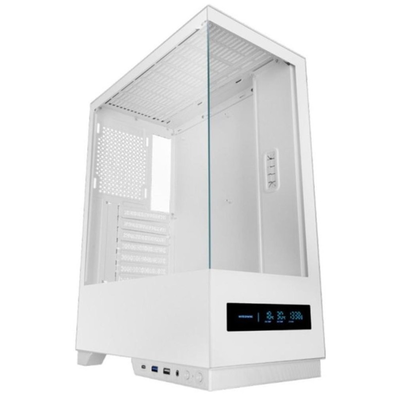 Caja ordenador mars gaming mcpulsarw atx cristal templado blanco
