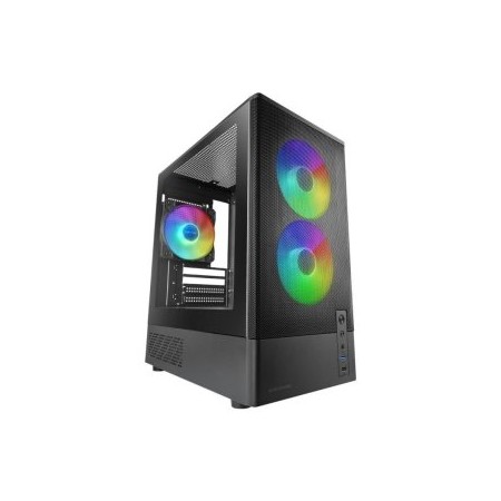 (Km0) CAJA MICROATX MARS GAMING MCONYX NEGRA LATERAL CRISTAL FRONTAL MESH GPU 292mm SIN VENTILADORES