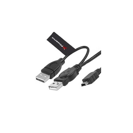 Cable 2 conectores usb 2.0 a mini usb b 5 pines 1.5 m