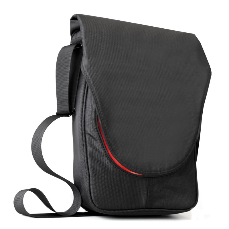 Bandolera o mochila poliester hasta 14 pulgadas negra
