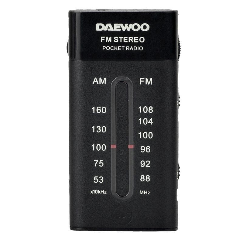 Radio Portátil Daewoo DW1109/ a Pilas/ Negra