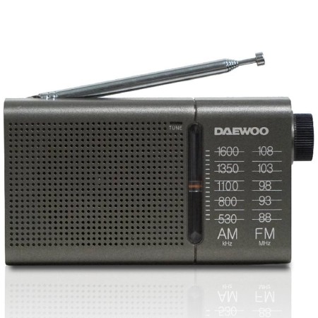 Radio Portátil Daewoo DW1035/ a Pilas/ Gris Oscuro