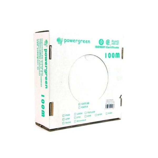BOBINA DE CABLE PEPEGREEN CAT5e 100M RIGIDO