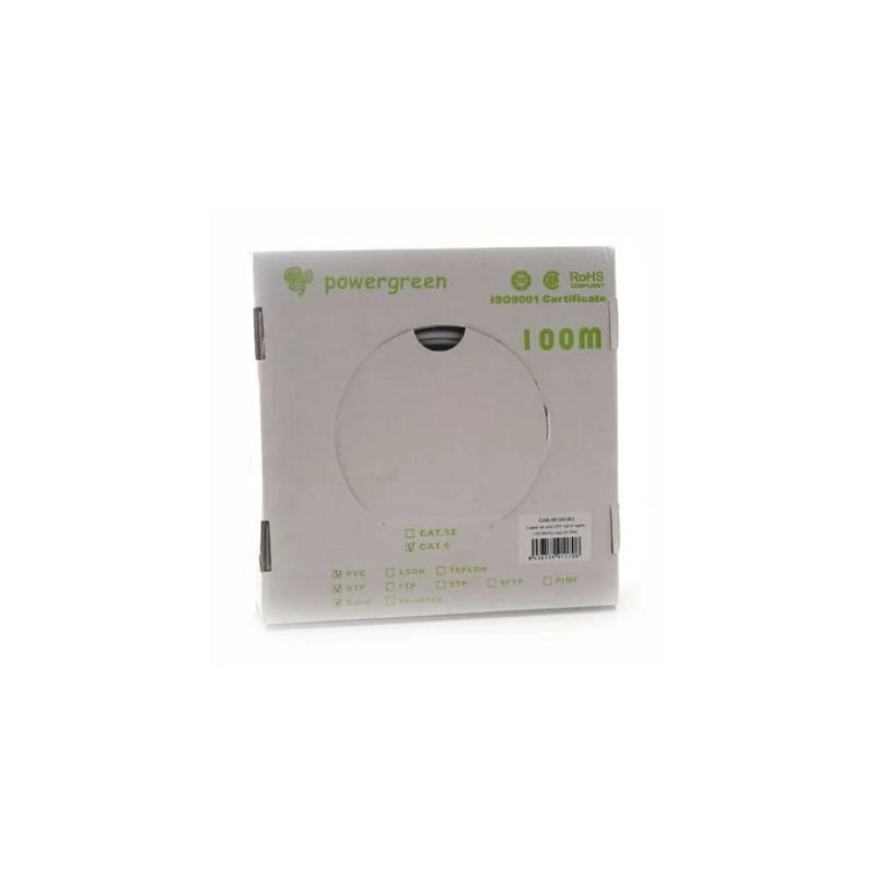 BOBINA DE CABLE PEPEGREEN CAT6 100M RIGIDO