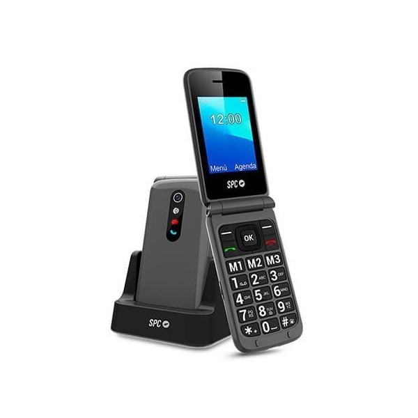 Telefono movil spc stella 2 titanium tipo tapa - dual sim - 2.4 pulgadas - radio - bluetooth - boton sos