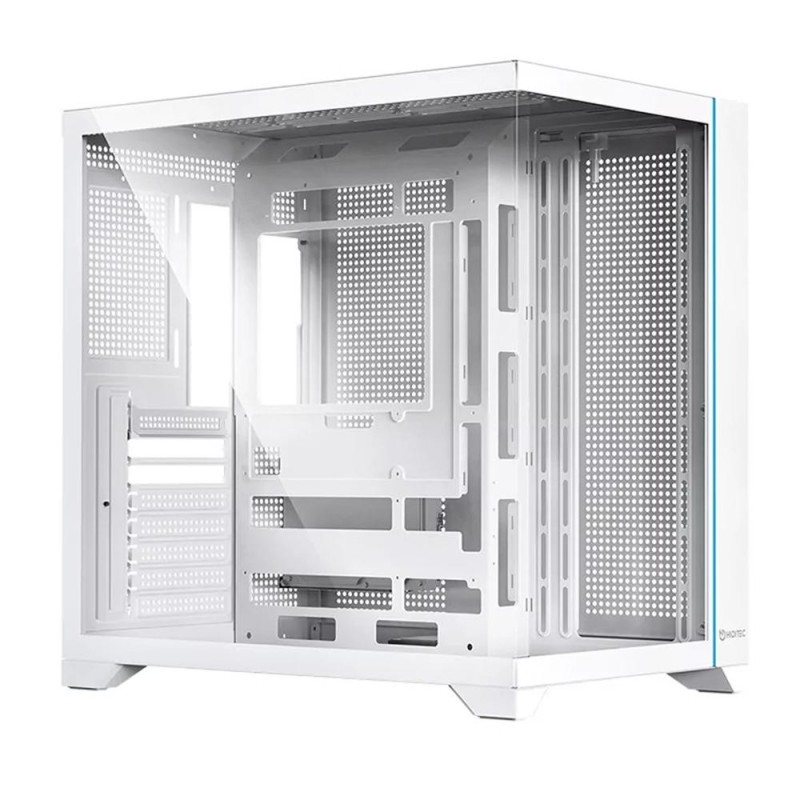 Caja ordenador gaming hiditec h3 pro atx argb cristal templado blanco