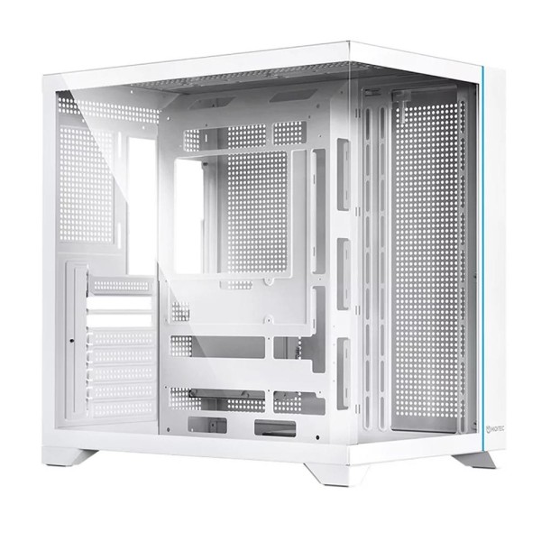 Caja ordenador gaming hiditec h3 pro atx argb cristal templado blanco