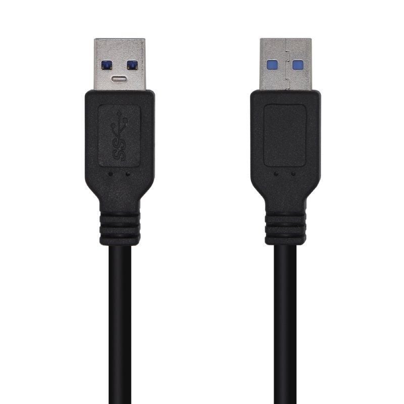 Cable USB 3.0 Aisens A105-0447/ USB Macho - USB Macho/ 5Gbps/ 2m/ Negro