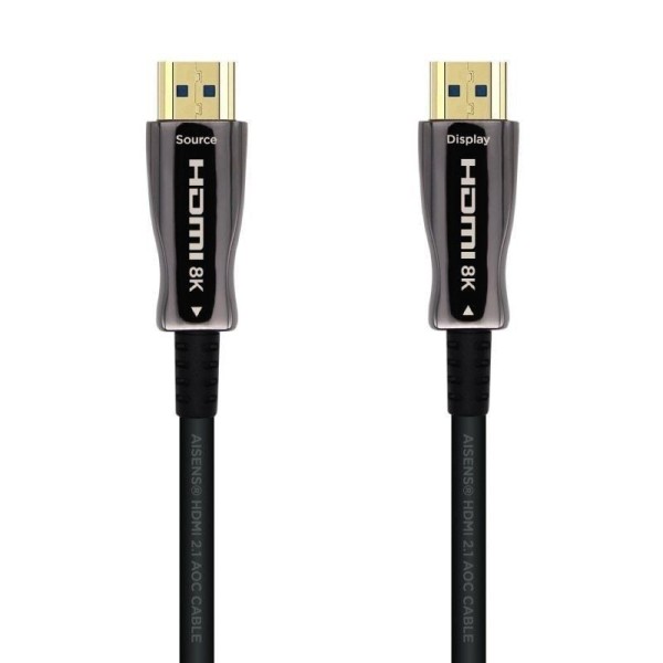 Cable HDMI 2.1 AOC 8K Aisens A153-0524/ HDMI Macho - HDMI Macho/ 100m/ Negro