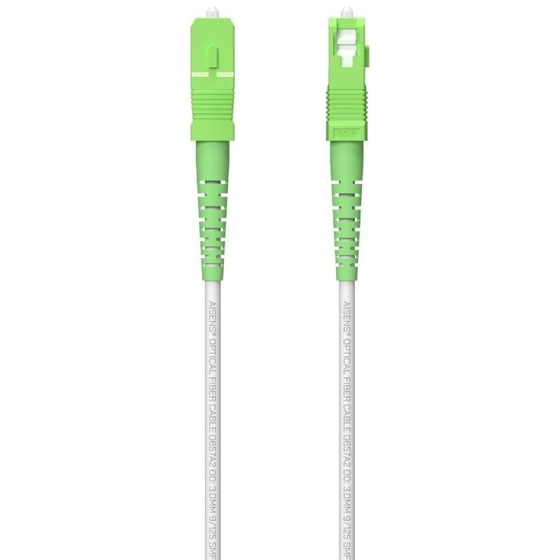 Bobina de Fibra Óptica G657A2 3.0 9/125 SMF Aisens A152-0620/ LSZH/ 200m/ Blanco