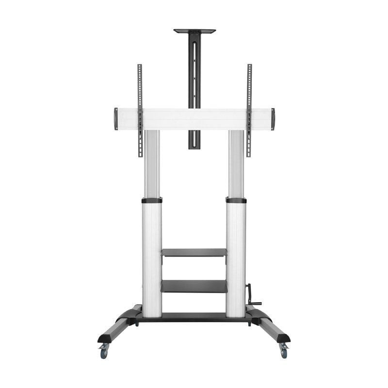 Soporte de Suelo Inclinable con Ruedas y Manivela Aisens FT100TE-125 para TV 60-100″/ hasta 100kg