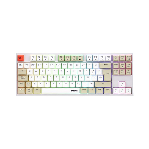 Teclado gaming royal pbt mecanico blanco