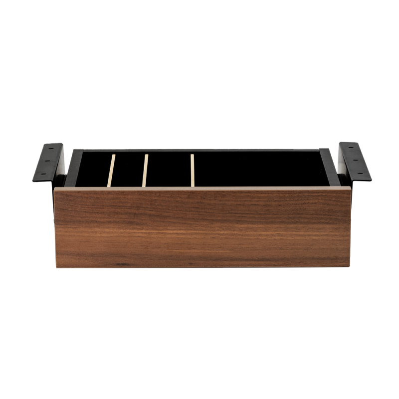 Cajon phoenix para escritorio artisan combinación negro y madera nogal