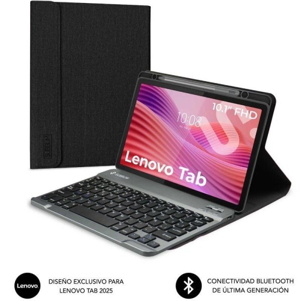 Funda con Teclado Subblim Shock Case Lenovo Tab 10.1″ 2025/ Negra