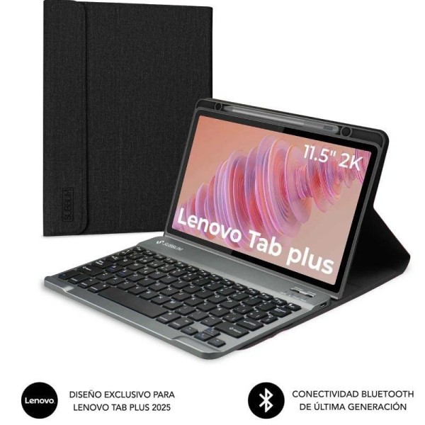Funda con Teclado Subblim Keytab Pro BT Lenovo Tab 2025 11.5″/ Negra