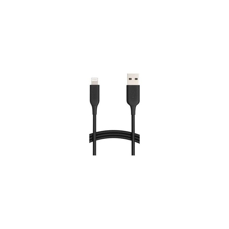 CABLE USB-A A LIGHTNING 2M NORTESS KIT 5 UNIDADES IPHONE 5 6/7/8/ X IPAD 2 METROS COLOR NEGRO