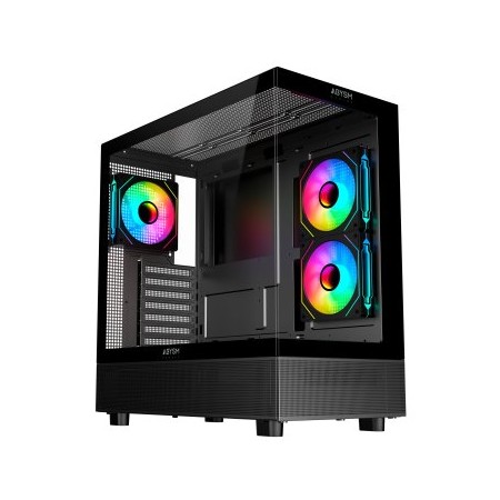 CAJA ATX ABYSM DANUBE SAVA H400 PRIME BLACK 2x3.5″ 1x2.5″ 2xUSB3.0 1xUSB-C GPU MAX 410mm N