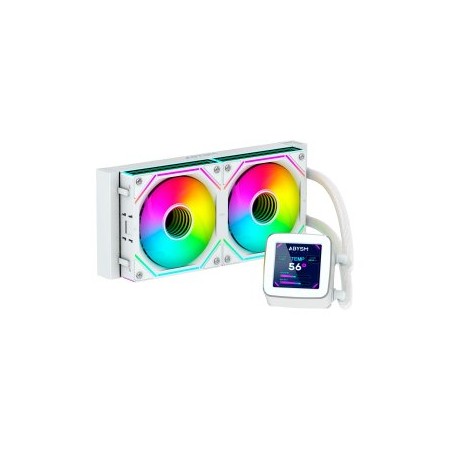SISTEMA DE REFRIGERACION LIQUIDA ABYSM AB324012 OCEANIC LCD 240 BLANCO ARGB DUAL FAN