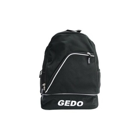 MOCHILA GEDO NAPOLI 4 COMPARTIMIENTOS UNO INFERIOR PARA BOTAS ACOLCHADA COLOR NEGRA