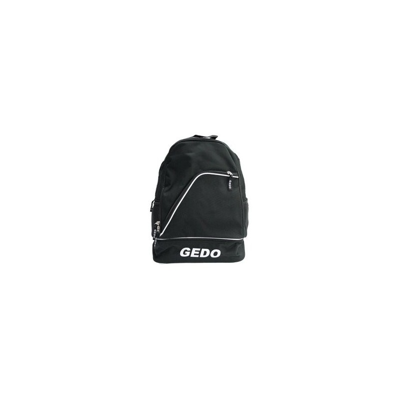 MOCHILA GEDO NAPOLI 4 COMPARTIMIENTOS UNO INFERIOR PARA BOTAS ACOLCHADA COLOR NEGRA