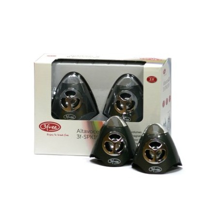 ALTAVOCES 2.0 3FREE SPK100W 2W+2W NEGRO ALIMENTACION POR USB