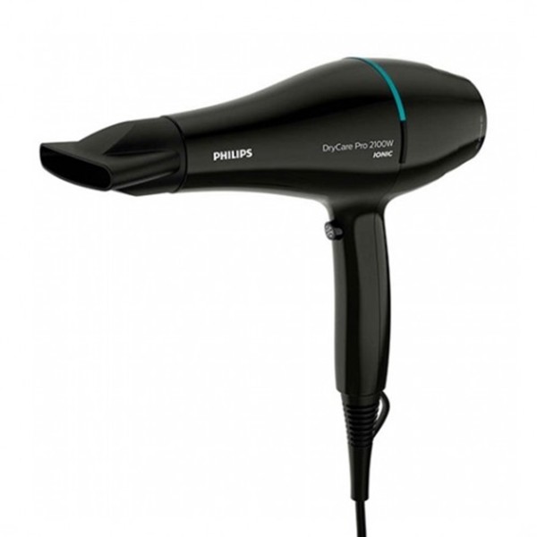 Secador de pelo philips drycare advanced pro negro - 2100w - ionizador - frio - boquilla 9mm - cable 1.8m - 6 posiciones