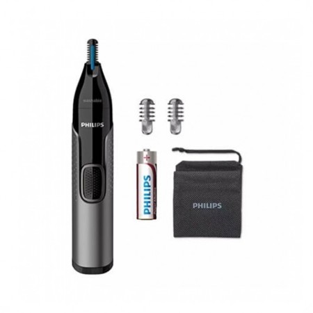 Cortapelos philips + naricero nt3650 - 16 negro 2peines - cuchilla lavable - ducha - recortador - pila aa