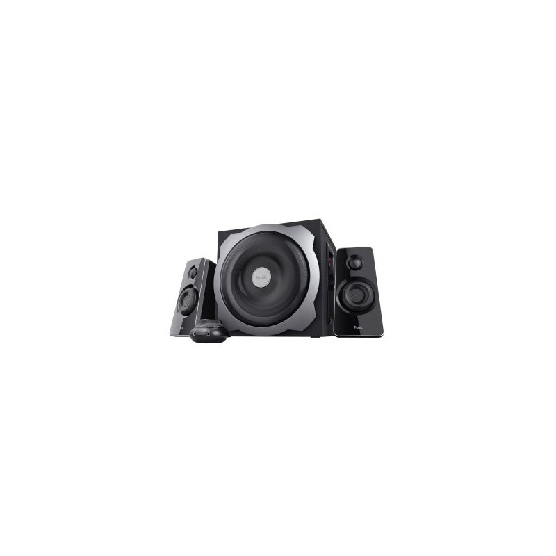 ALTAVOCES 2.1 TRUST TYTAN SUBWOOFER DE MADERA, MANDO A DISTANCIA POTENCIA SALIDA 60W RMS NEGRO*