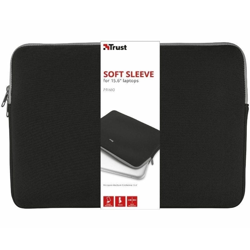 Funda Trust Primo para Portátiles hasta 15.6″/ Negra