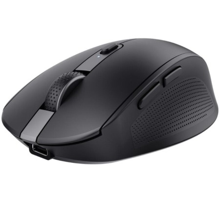 Ratón Inalámbrico Trust Ozaa Compact Wireless/ Batería recargable/ Hasta 3200 DPI/ Negro