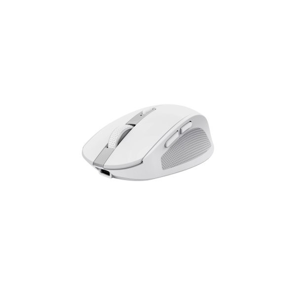 MOUSE TRUST WIRELESS Y BLUETOOTH OZAA 24933 BLANCO RECARGABLE- SENSOR OPTICO - 6 BOTONES - 800/1600/
