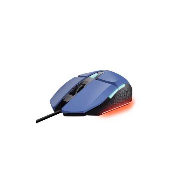 MOUSE TRUST GAMING RGB GXT 109BL FELOX 25067 COLOR AZUL ILUMINACION LED 6 BOTONES CABLE 150cm