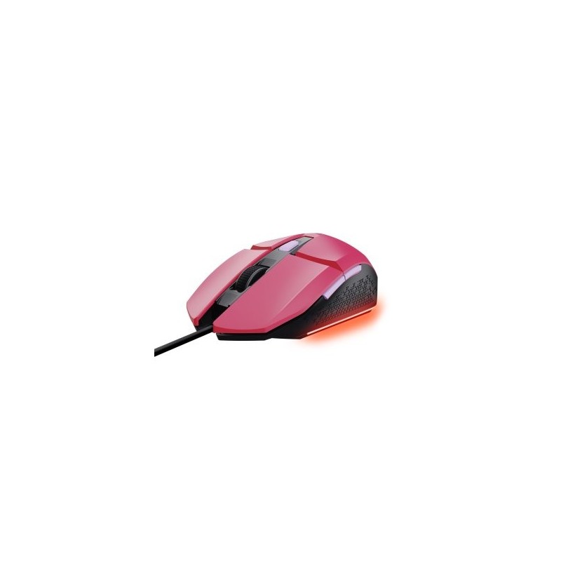 MOUSE TRUST GAMING RGB GXT 109P FELOX 25068 COLOR ROSA ILUMINACION LED 6 BOTONES CABLE 150cm