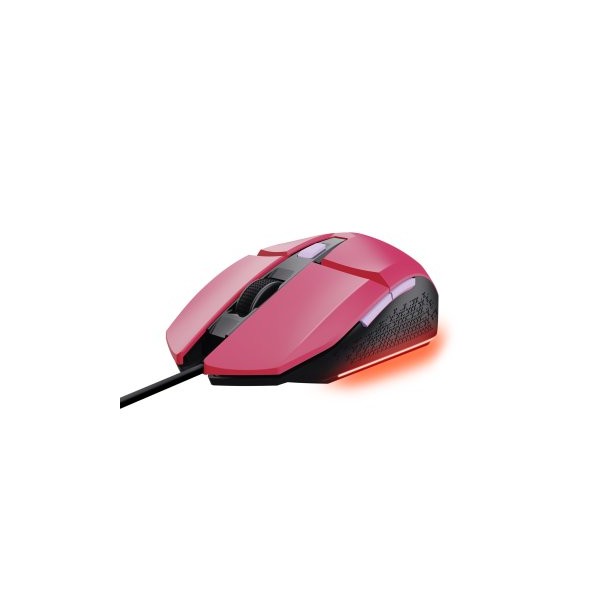 MOUSE TRUST GAMING RGB GXT 109P FELOX 25068 COLOR ROSA ILUMINACION LED 6 BOTONES CABLE 150cm