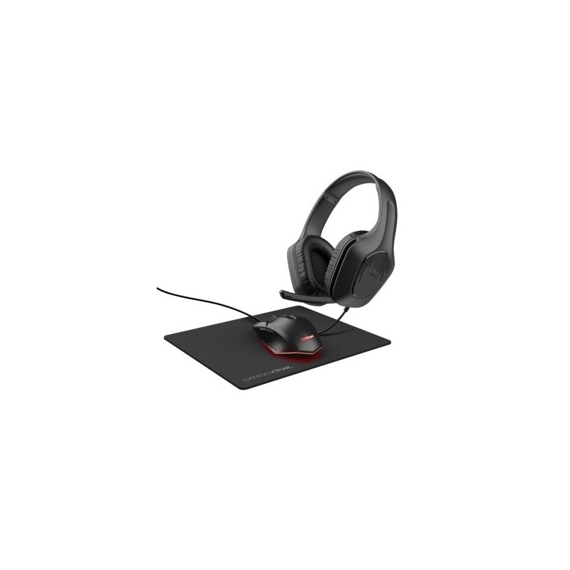 BUNDLE TRUST GAMING GXT 790 TRIDOX AUR ZIROX+ RAT FELOX+ALFOMBRILLA NEGRO 25117