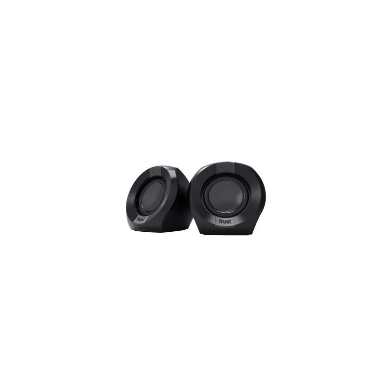 ALTAVOCES 2.0 TRUST POLO 25164 4W RMS Max 8W CONTROL DE VOLUMEN JACK 3.5 ALIMENTADOS POR USB COLOR N