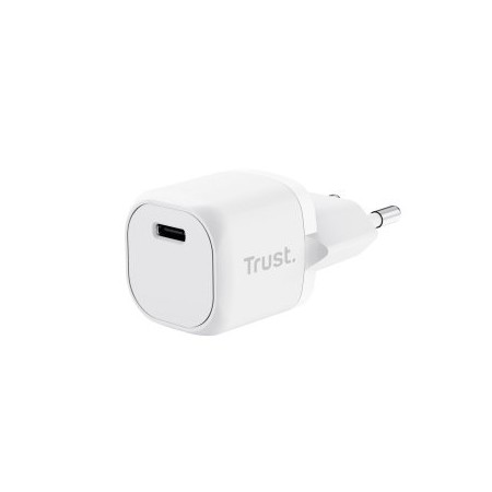 CARGADOR USB TRUST 25205 USB-C 20W COMPATIBLE PD Y PPS 3A COLOR BLANCO
