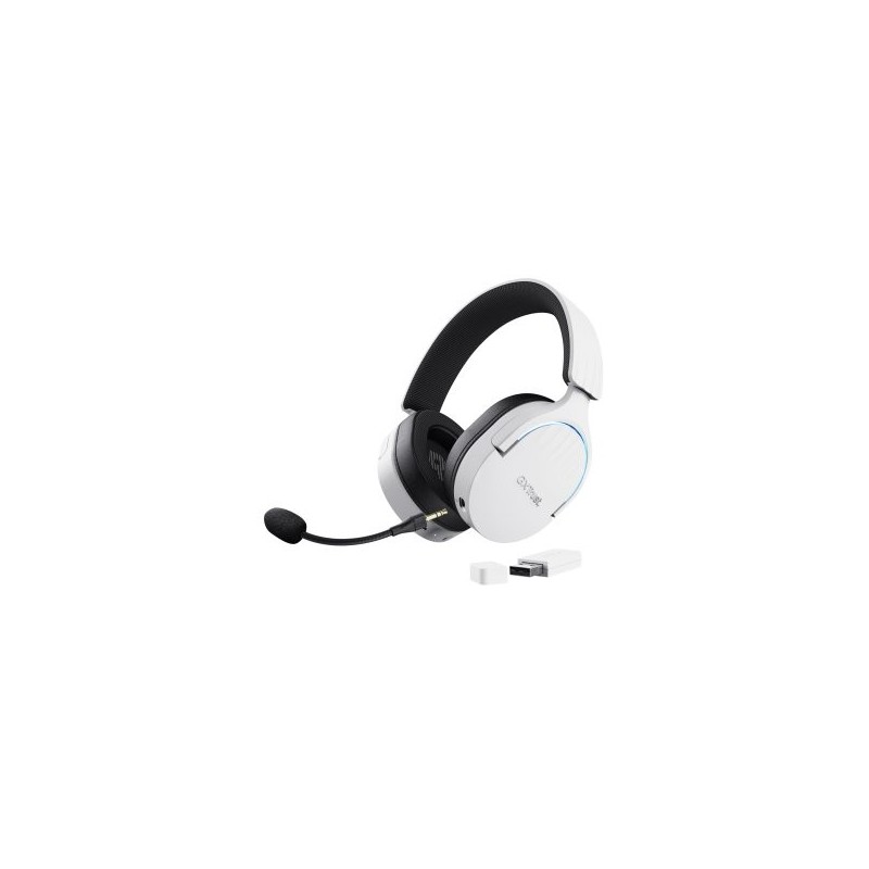 HEADSET BLUETOOTH TRUST GAMING FAYZO GXT 491 BLANCO 25304 BT Y USB 2.4Ghz MICROFONO DESMONTABLE Y F*