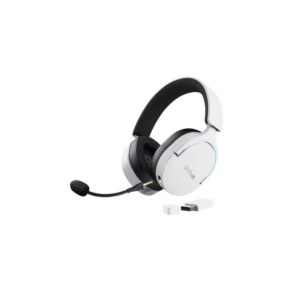 HEADSET BLUETOOTH TRUST GAMING FAYZO GXT 491 BLANCO 25304 BT Y USB 2.4Ghz MICROFONO DESMONTABLE Y F*