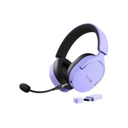 HEADSET BLUETOOTH TRUST GAMING FAYZO GXT 491 LILA 25305 BT Y USB 2.4Ghz MICROFONO DESMONTABLE Y FLEX