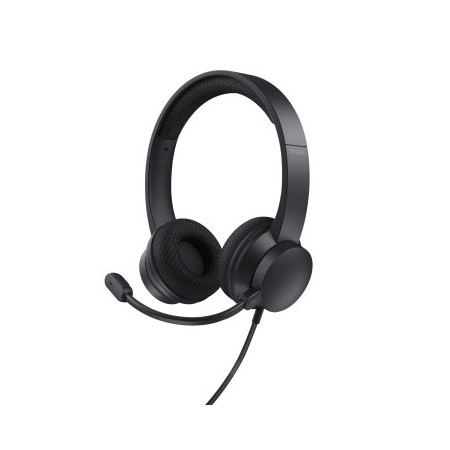 HEADSET TRUST HS-260 25334 USB USB ADAPTADOR USB-C MICROFONO PLEGABLE CON CANCELACION DE RUIDO