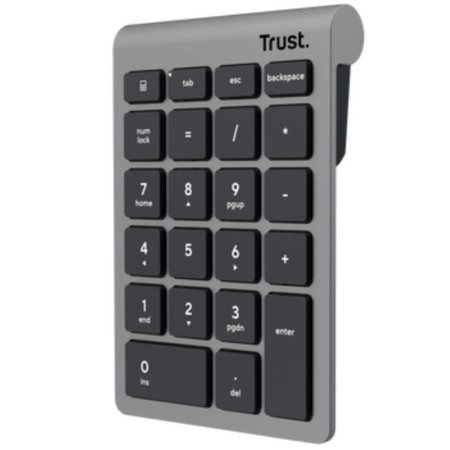 Teclado Numérico Inalámbrico Trust Xalas Wireless/ Plata