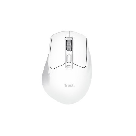 MOUSE TRUST WIRELESS NIVEN BT/2.4GHZ 7 BOTONES 800-3200DPI RECARGABLE COLOR BLANCO.