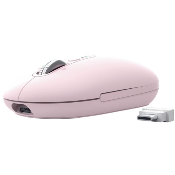 Ratón Inalámbrico Trust Seron 26206/ Batería recargable/ Hasta 3200 DPI/ Rosa