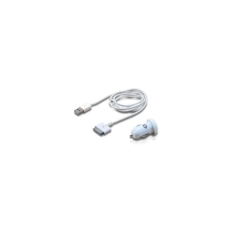 KIT APPLE CARGADOR CONCEPTRONIC PARA COCHE A 2 USB 5V 2A Y CABLE USB APPLE 1105228