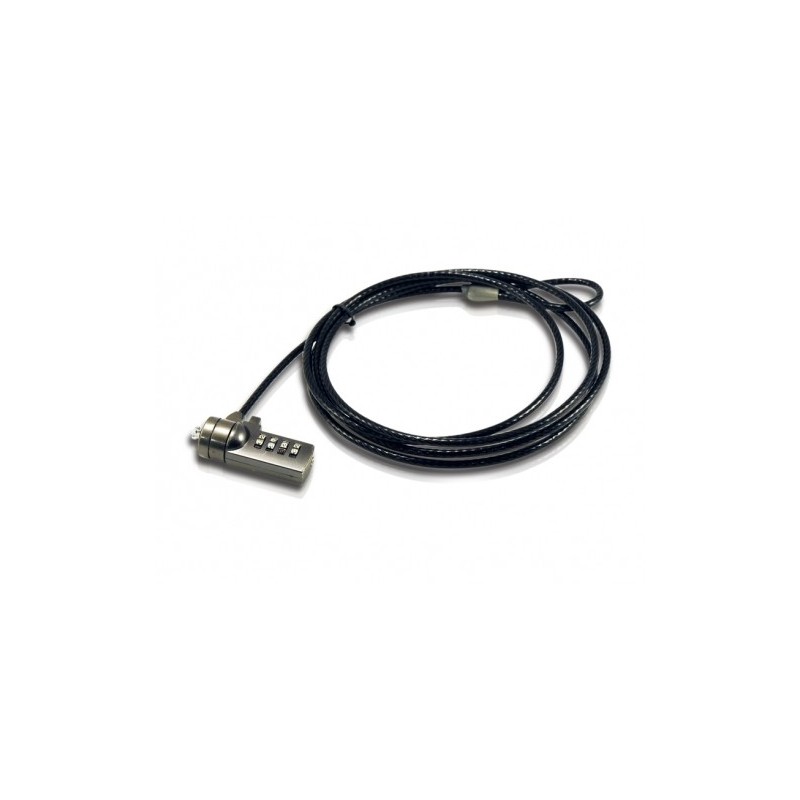 Cable de seguridad coneptronic para portatiles 1.8m combinacion