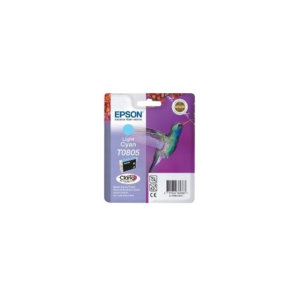 Cartucho tinta epson t0805 cian claro 7.4ml stylus photo r265 - 360 - rx560 - colibri